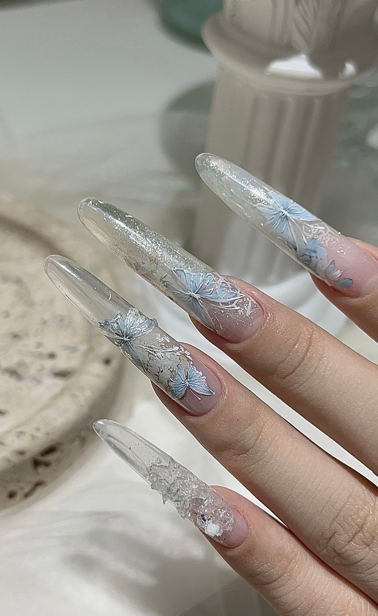 弹力拉丝胶免洗白色